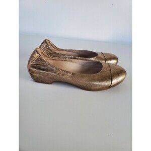 Dansko LISANNE Metallic Gold Leather Ballet Flats Size 36 US 6-6.5